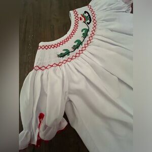 Nola Smocked Cajun Alligator Santa Smocked Dress